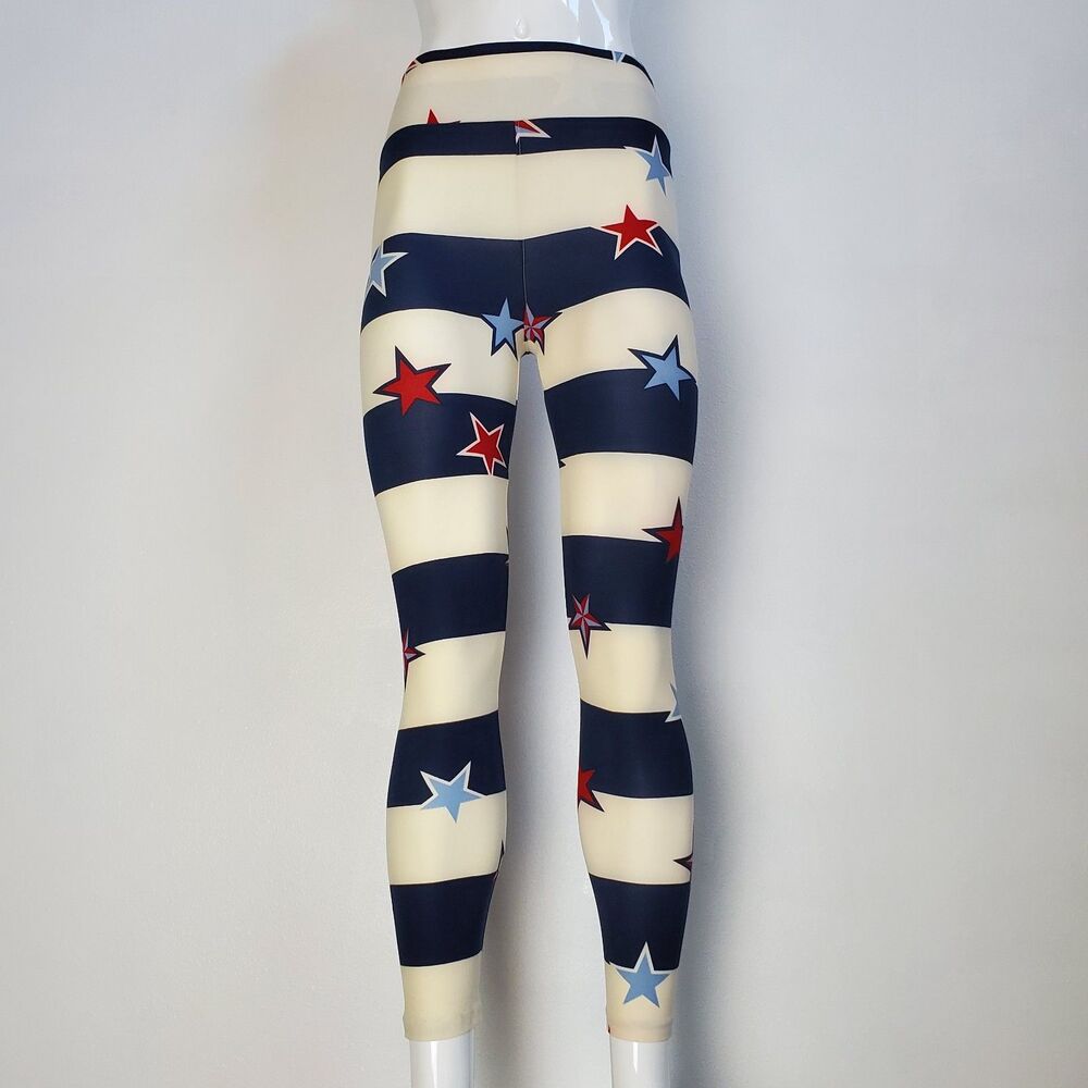 NEW LuLaRoe Navy Cream Star Leggings